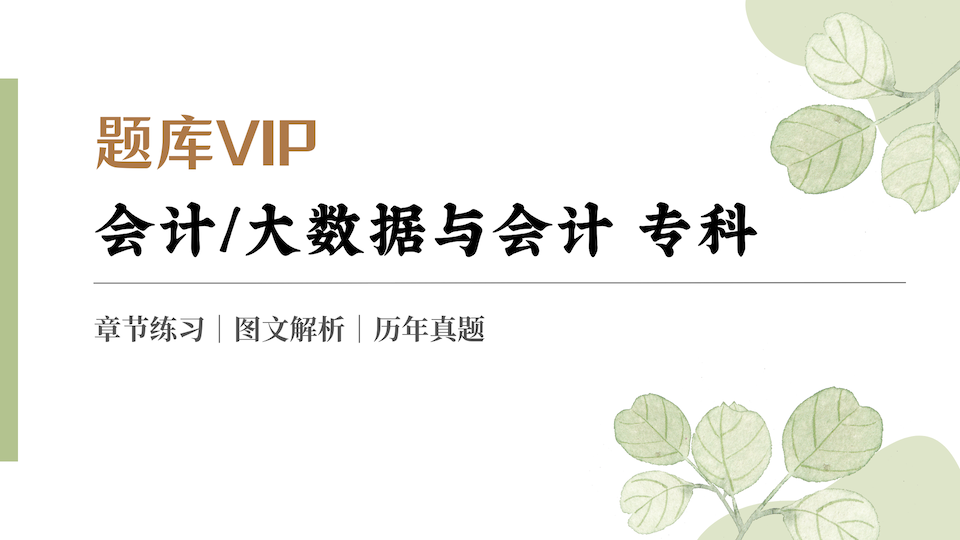 会计/大数据与会计 专科 题库VIP